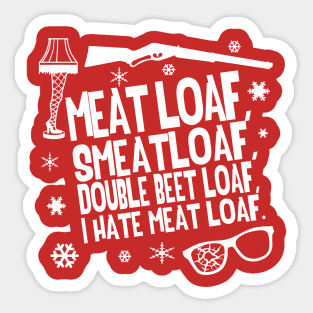 A Christmas Story Meat Loaf Sticker
